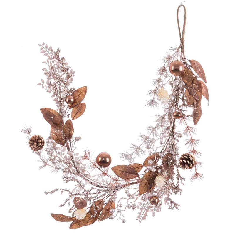 Decorazione Natalizia Rame Rattan Plastica Ananas 120 cm 45 x 10 x 35 cm