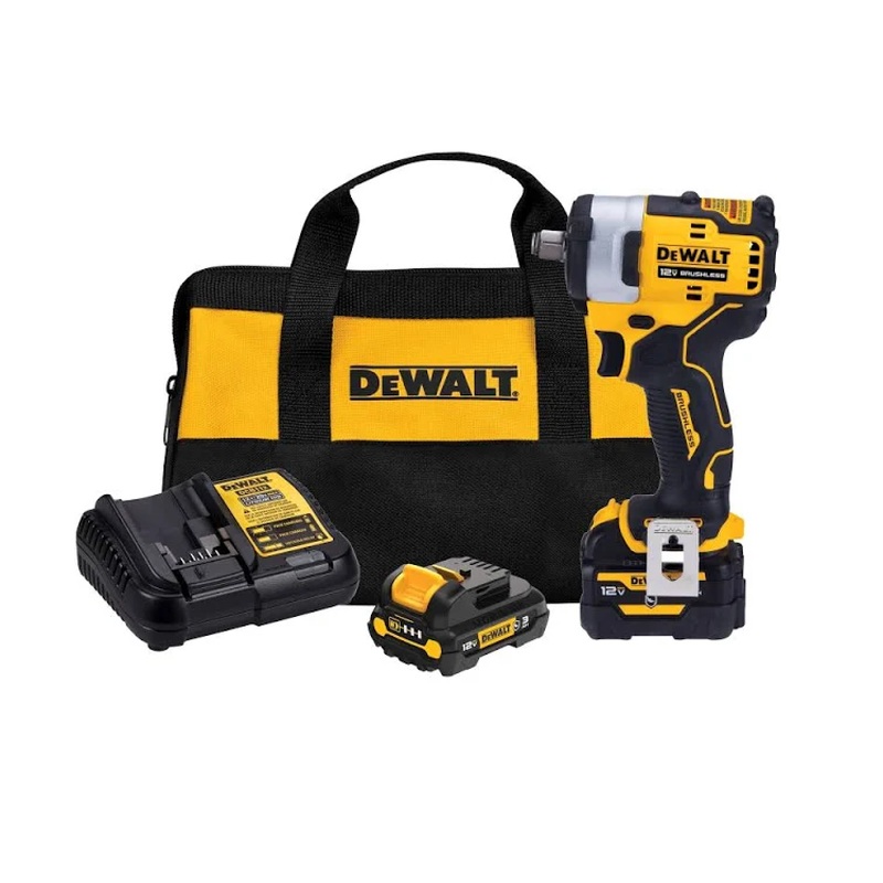 Dewalt DCF901GJ1G1 12V 1/2″ Drive Compact Impact Wrench Kit