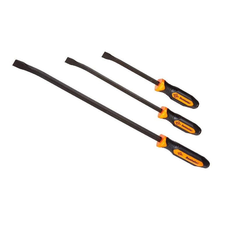 Mayhew 14071OR 3-Piece Orange Dominator Curved Pry Bar Set
