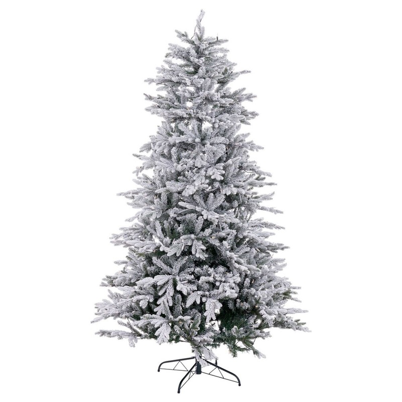 Albero di Natale Bianco Verde PVC Metallo Polietilene 120 X 120 X 240 CM