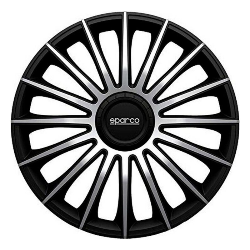 Copri Cerchioni Sparco Torino CS5 Argentato Nero 15