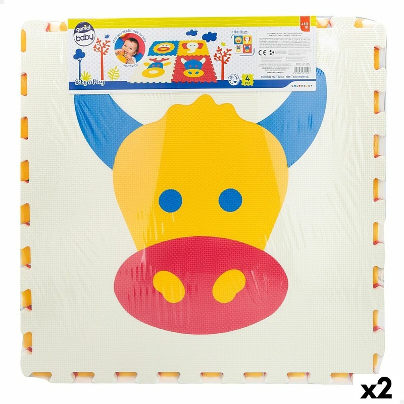 Tappeto Puzzle Colorbaby 4 Pezzi animali 118 x 118 cm EVA (2 Unit)