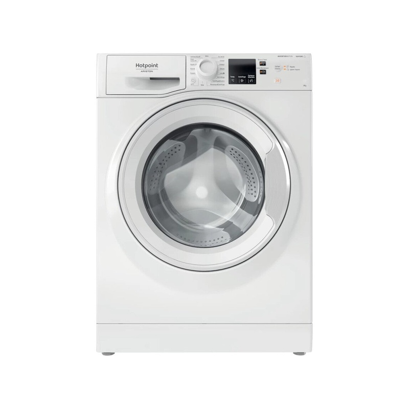 Lavatrice Hotpoint NFR428W IT, 8 kg, Classe C, Antimacchia 40, Igiene Vapore