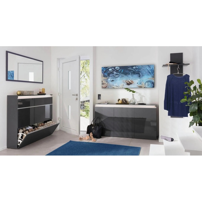 Specchiera Moderna MAGIC in Laccato Antracite