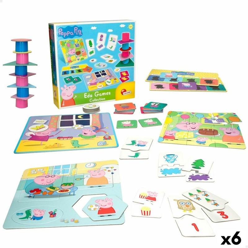 Gioco Educativo Peppa Pig Edu Games Collection 24,5 x 0,2 x 24,5 cm (6 Unit) 10 in 1