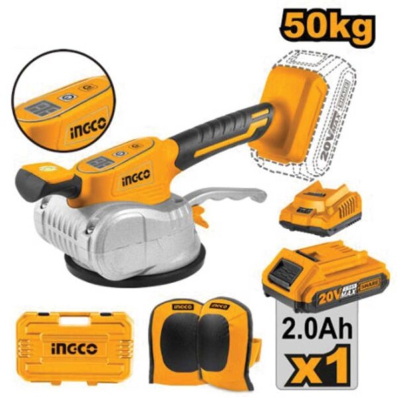 Ventosa Vibrante 20V P20S  Batteria 2Ah, 12 Velocit, 50kg di Forza