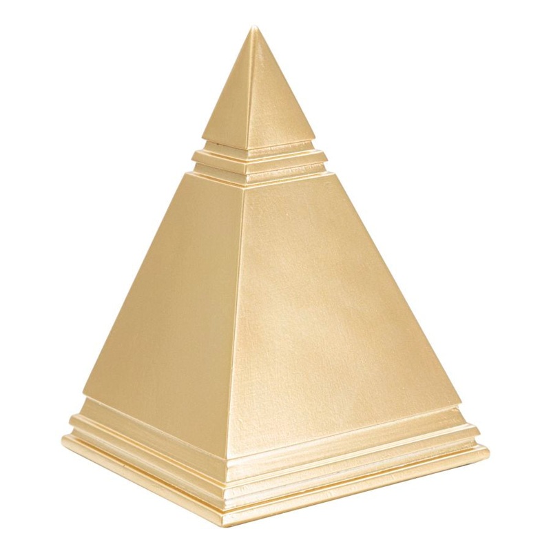 Piramide dorata elegante cm 11,5×11,5×15,5