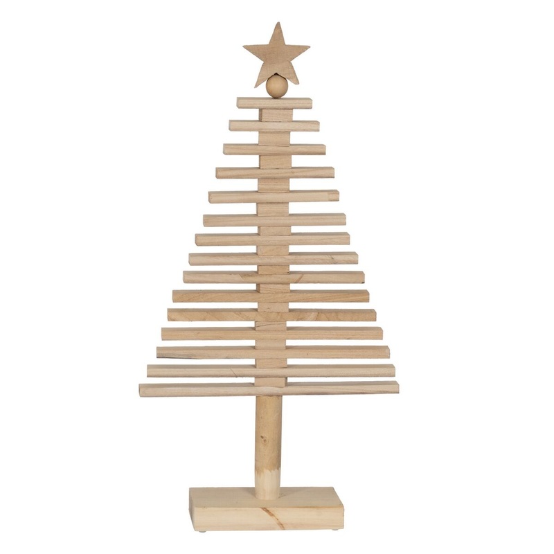 Albero di Natale Naturale Legno di paulownia Albero 42 x 12 x 82 cm