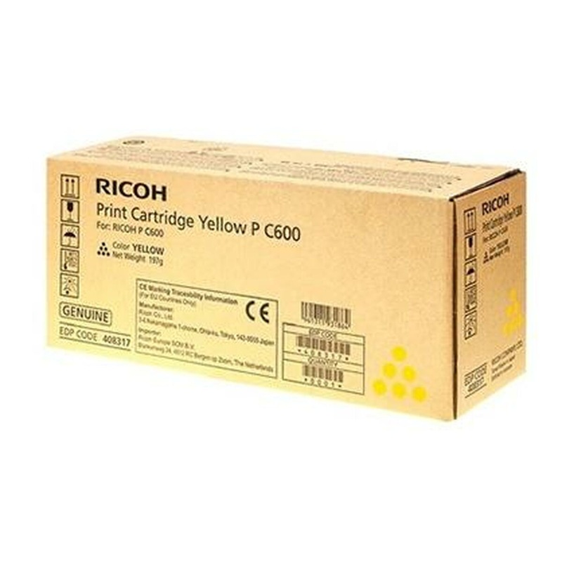 Toner Originale Ricoh P C600 Giallo (1 Unit)