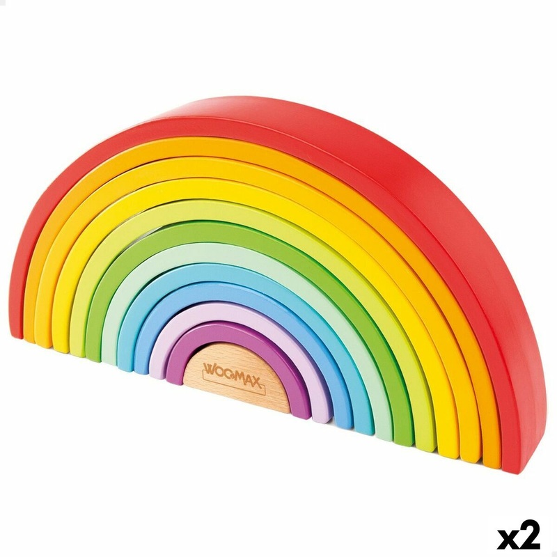 Puzzle di Legno per Bambini Woomax Arcobaleno 11 Pezzi 2 Unit