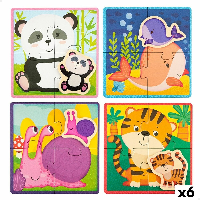 Puzzle per Bambini Lisciani animali 16 Pezzi 16 x 1 x 16 cm (6 Unit)
