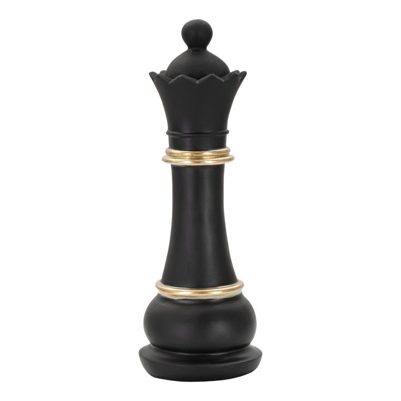 Scultura Regina Nera e Oro – Eleganza e Design Moderno cm  9×25,5