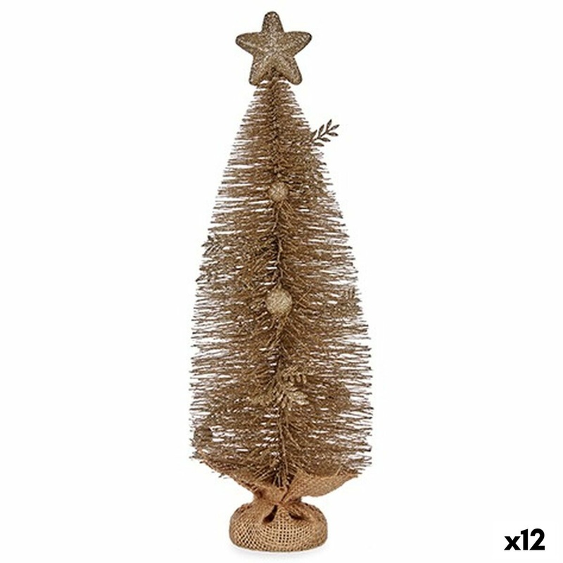 Albero di Natale champagne 23 x 14,5 x 46 cm (12 Unit)
