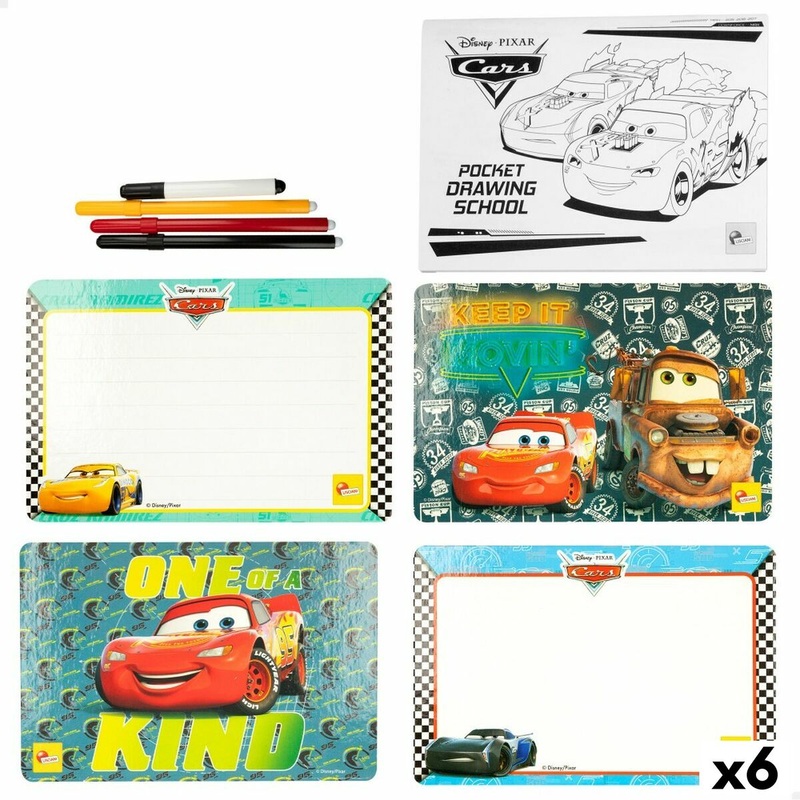 Set da Disegno Cars Pocket Drawing School (6 Unit)