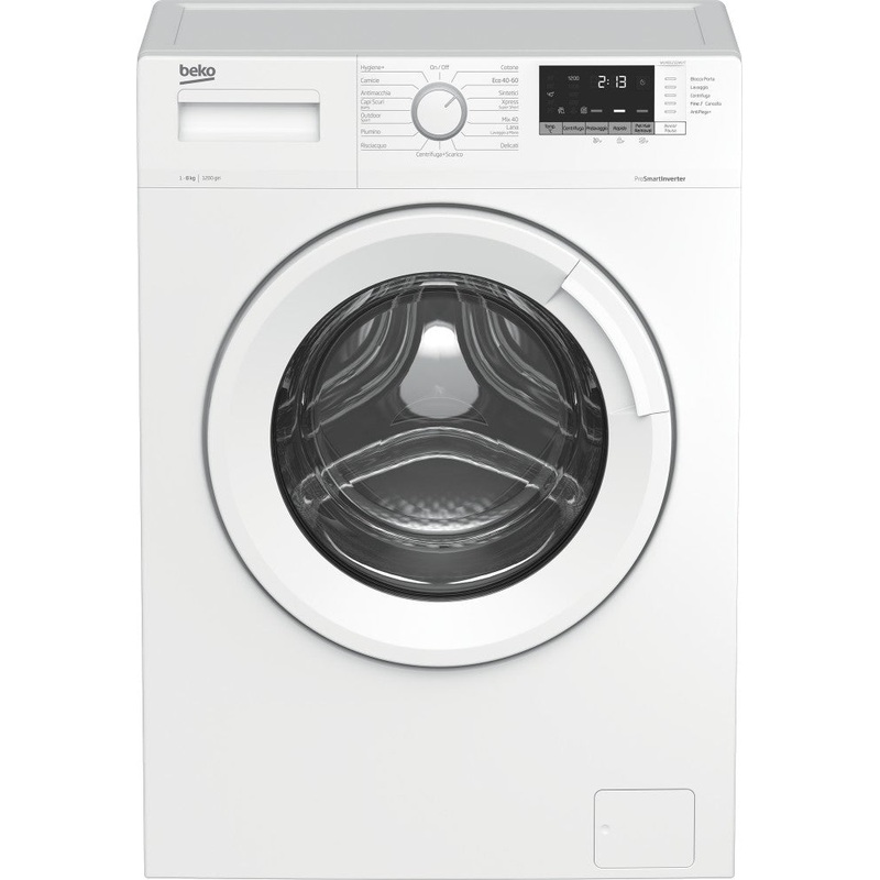 Lavatrice Beko 8 kg, 1200 giri, Classe C, StainExpert, Bianca, 60x84x55 cm