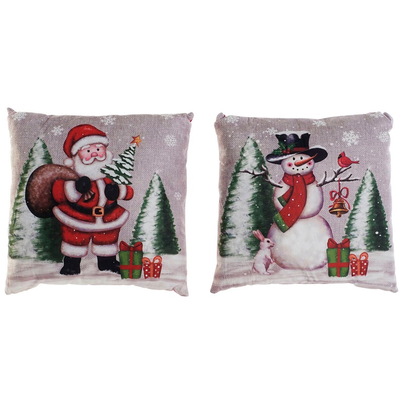Cuscino DKD Home Decor Natale Multicolore Poliestere 40 x 10 x 40 cm (2 Unit) TKH73387989533