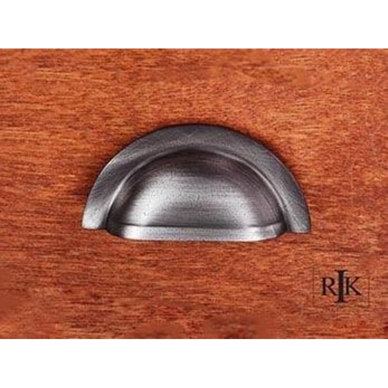 Smooth Half Circle Cup Pull 3 5/8 (92mm) – Distressed Nickel