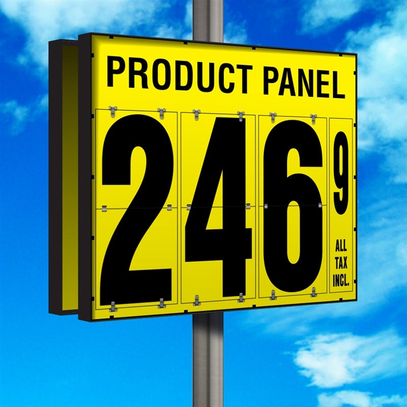 24 Flip Numbers- Single-Product, Double-Sided Pole Mount
