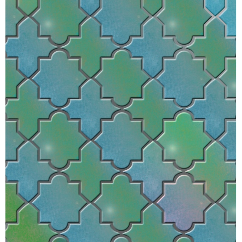 Printed Cardstock |  12 X 12inch |  Aqua Tiles | 250gsm | 1Sheet