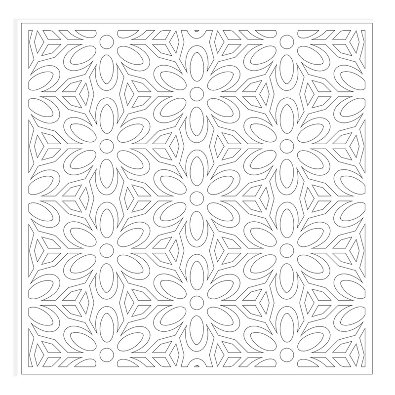 Stencil Blossoming Trellis 4 X 4Inch 1Pc Pbci Lb