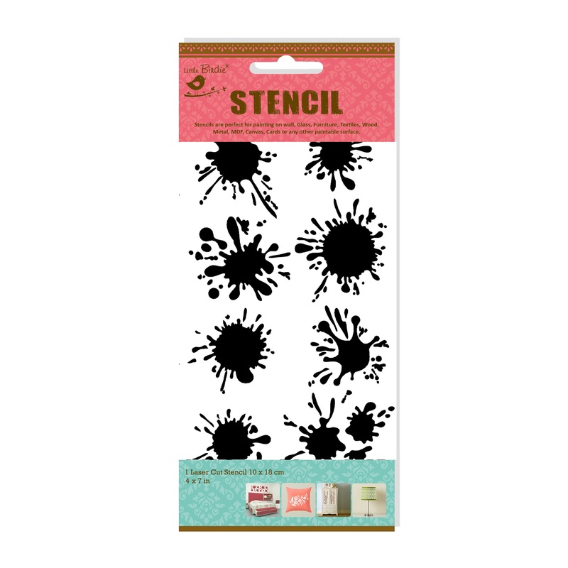Stencil Paint Splatter 4 X 7Inch 1Pc Pbci Lb