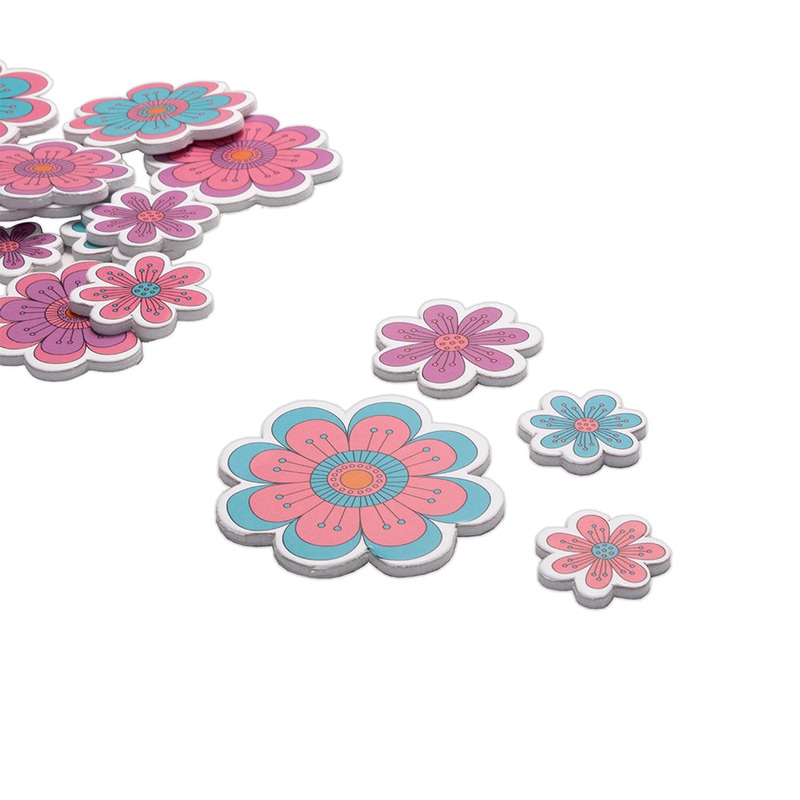 Handmade Self Adhesive Chunky Foams Sticker Doodle Flower 20pc