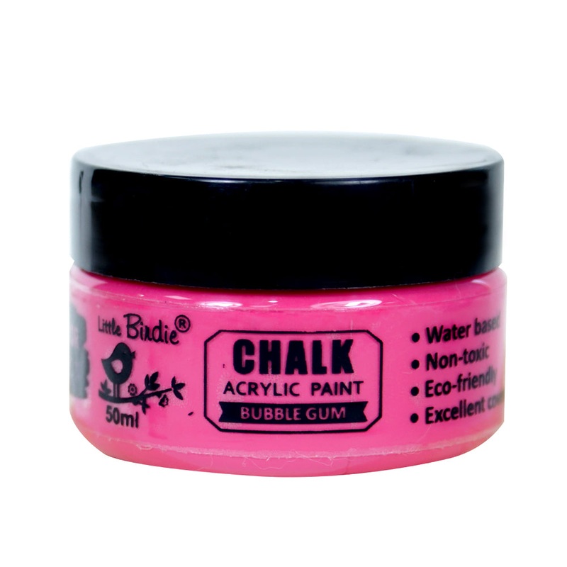 Home Decor Chalk Paint Bubble Gum 50ml Bottle