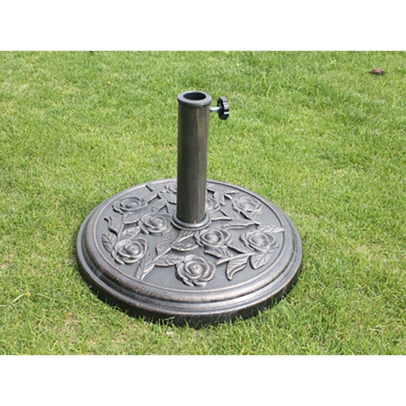Stone Resin Parasol Base Roses 9kg