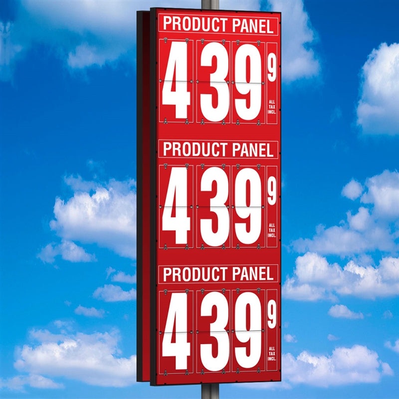 20 Flip Numbers- Three-Product, Double-Sided Pole Mount