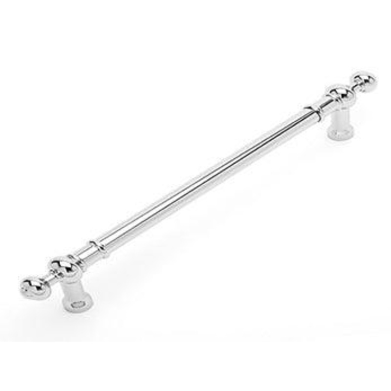 Plain Door Pull with Decorative Ends 14 3/4 (375mm) – Polished Nickel