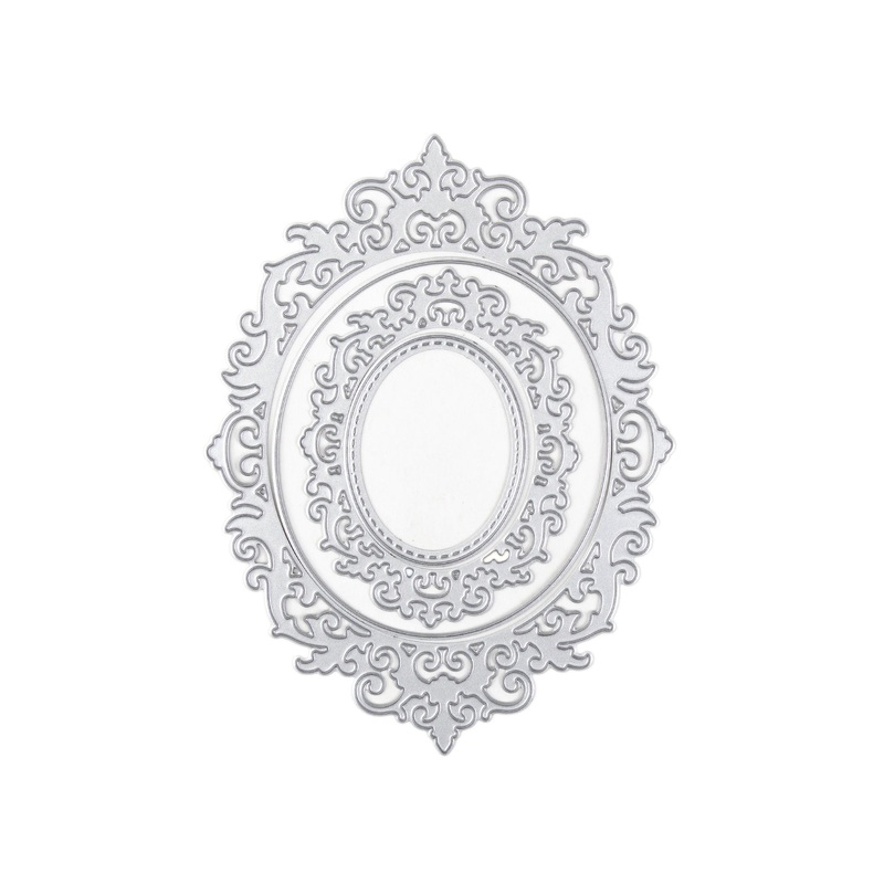 Thin Cut Nested Dies Victorian Oval Frame 10.3Cm X 13.6Cm 7.3Cm X 8.4Cm 6.2Cm X 8Cm 4Cm X 5.1Cm 4Pcp