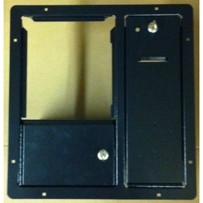 COIN DOOR TRIPLE ASY MINUS COIN ENTRY DOOR WITH TICKET/CASH DOOR/CASHBOX (BLACK) (TICKET DOOR 4 1/2X 14) [WA5001-P802]