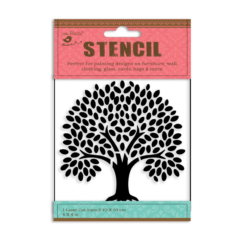 Stencil Evergreen Tree 4 X 4Inch 1Pc Pbci Lb