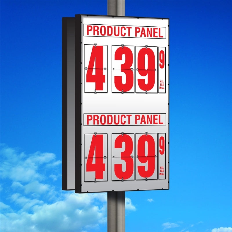 16 Flip Numbers- Two-Product, Double-Sided Pole Mount