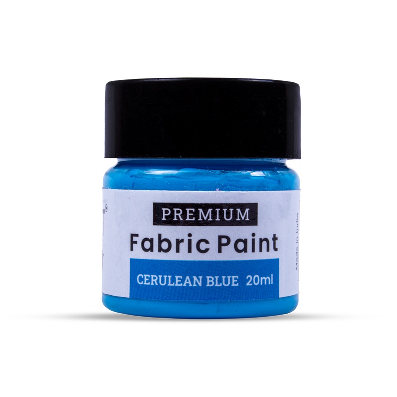 Acrylic Fabric Paint Cerulean Blue 20ml Bottle