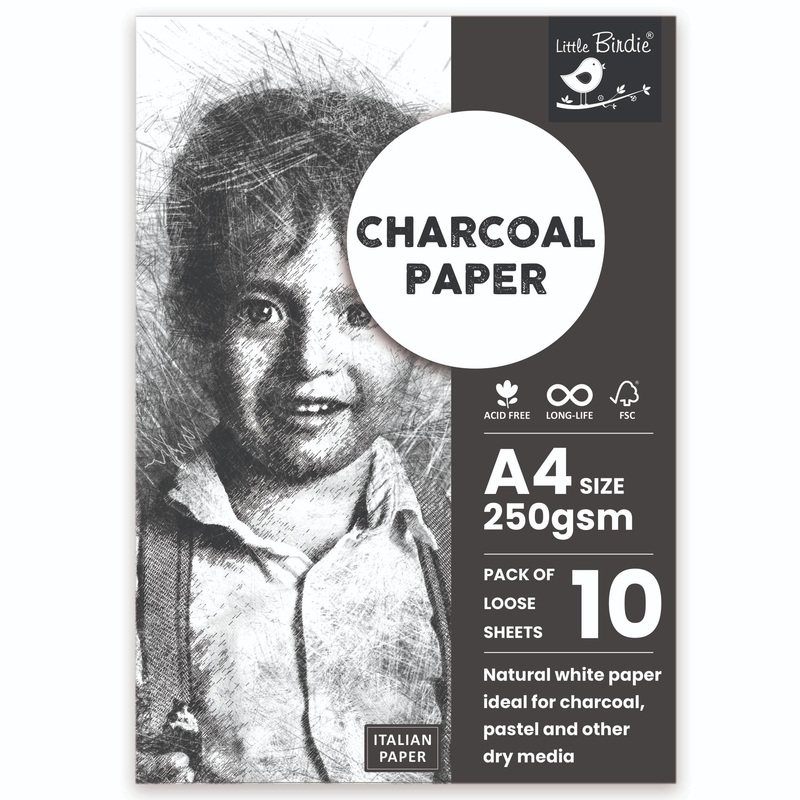 Charcoal Paper A4 Size 250 Gsm Pack Of 10 Sheets