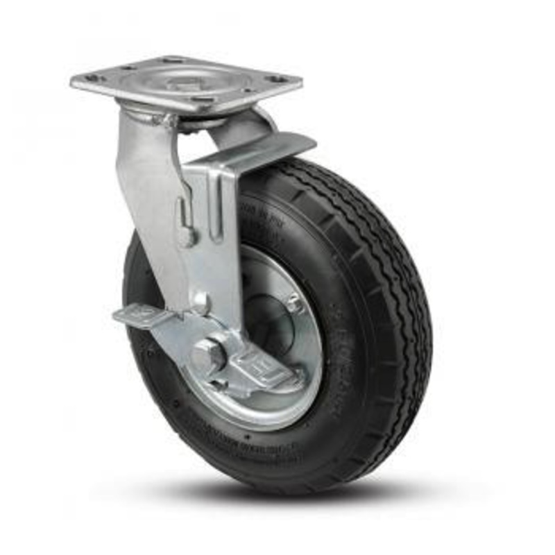 Pneumatic Swivel Caster w/ Brake – 8