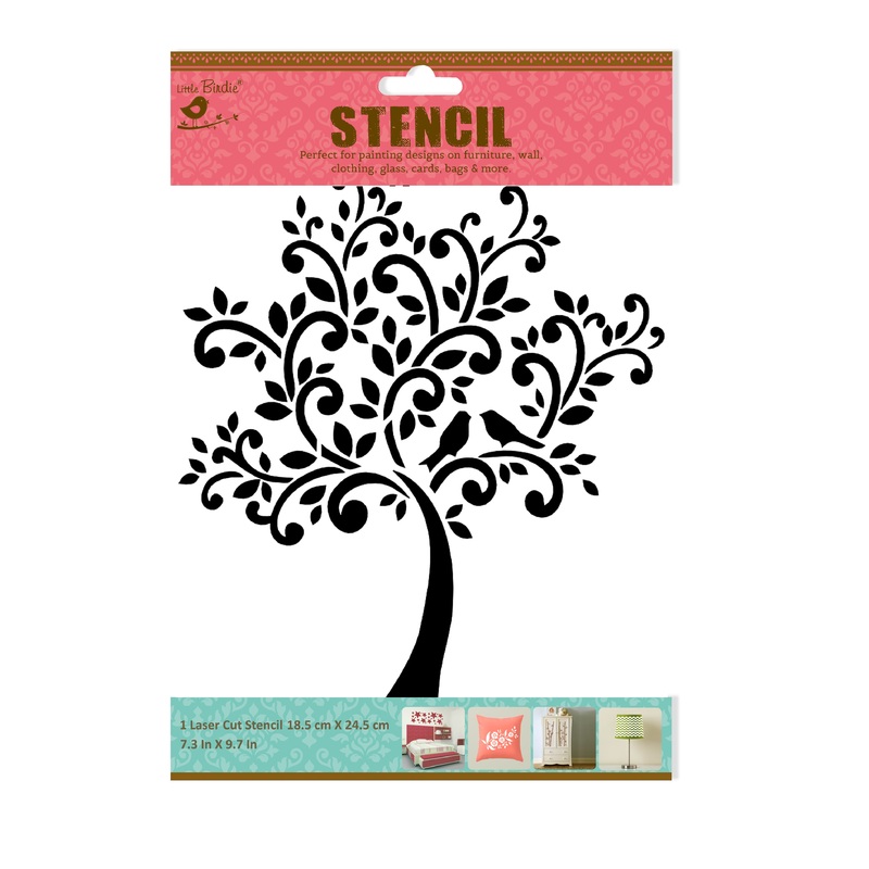Stencil Enchanting Tree 7.3 X 9.7Inch 1Pc Pbci Lb