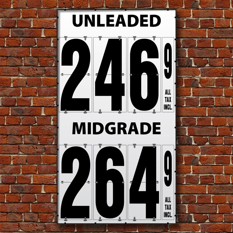 24 Flip Numbers, Two-Product, Pole or Wall Mount