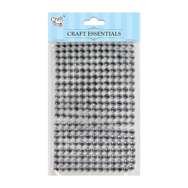 Selfadhesive Crystal Stones White 20Strips 6Mm 260Pc 1Pk