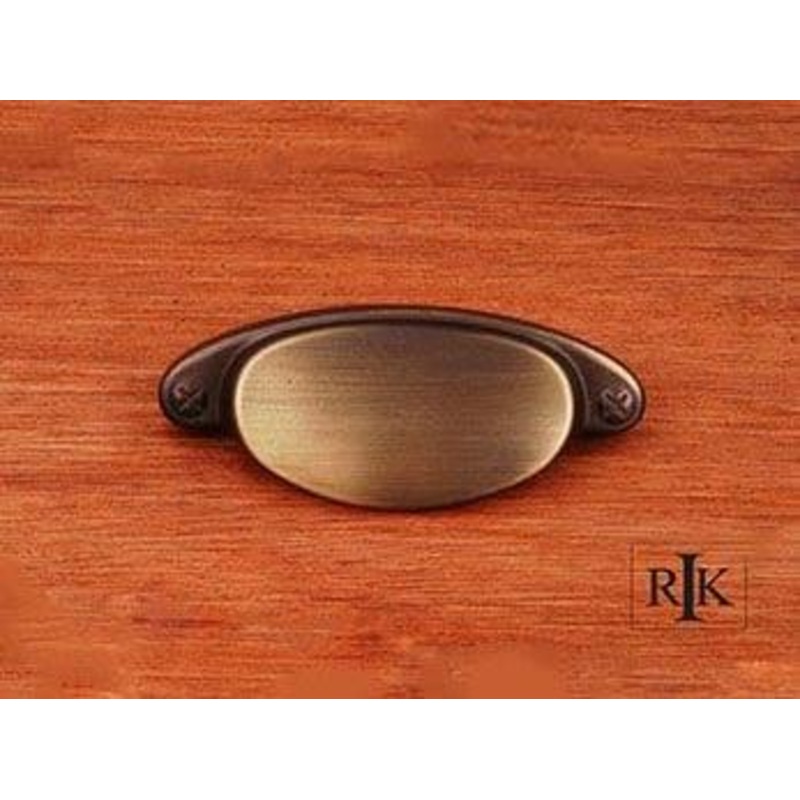 Elliptical Cup Pull with Dummy Screws 3 7/16 (87mm) – Antique English