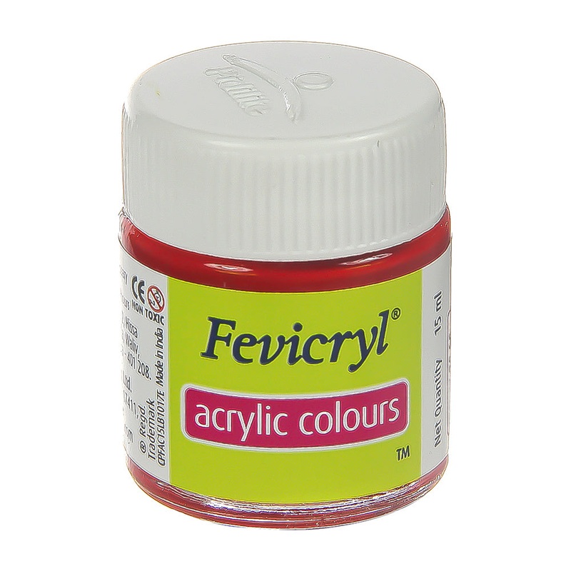 Fevicryl Acrylic Colours Crimsion 15Ml Bottle