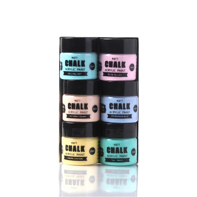Home Decor Chalk Paint Muted Tones 6Pcs X 20ml 1 Kit