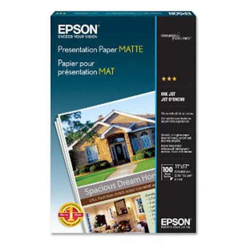 Epson S041070 Presentation Paper Matte – 11 x 17, 100 Shts/pk