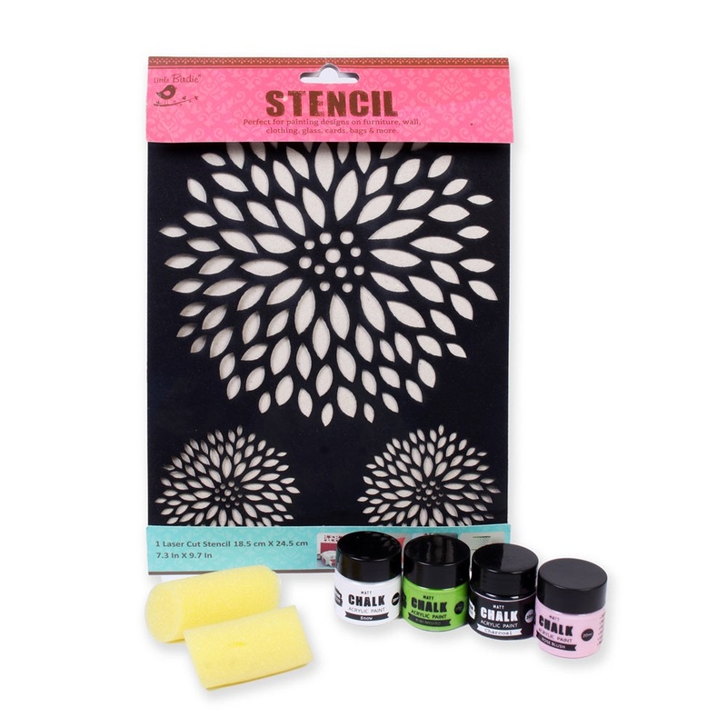 Stencil Art Paint Kit Baroque 18.5 X 24.5cm