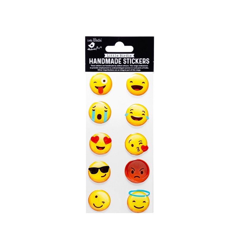 Handmade Resin Stickers – Expressions, 10pc, 1 Sheet