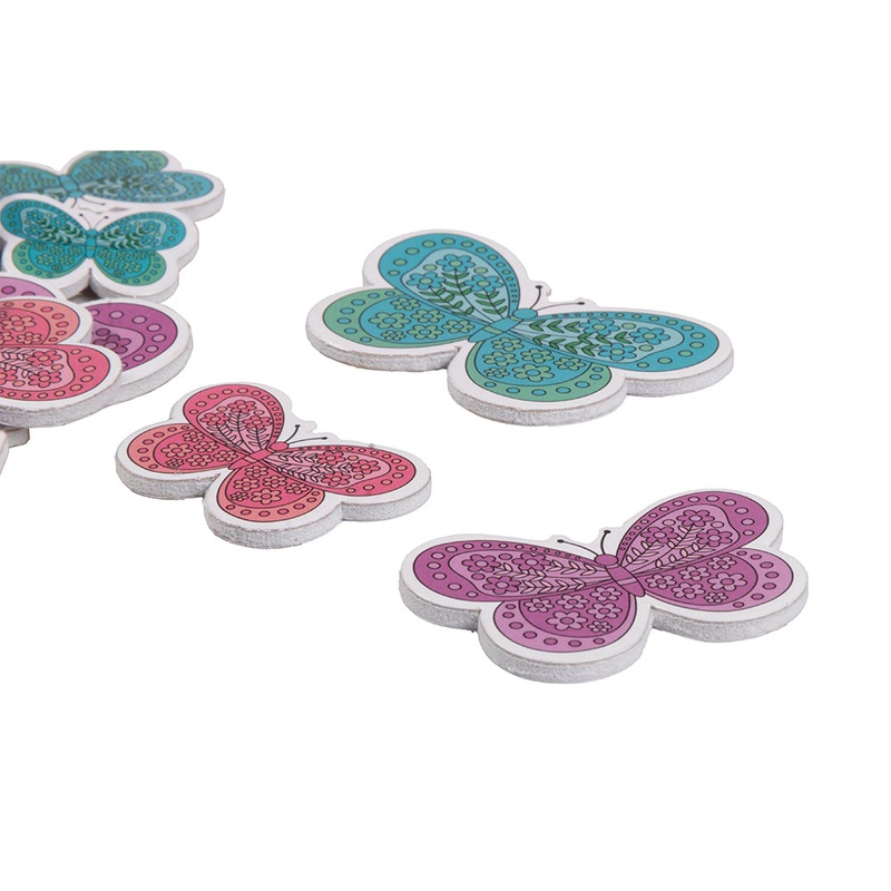 Handmade Self Adhesive Chunky Foam Sticker – Doodle Butterfly 20pc