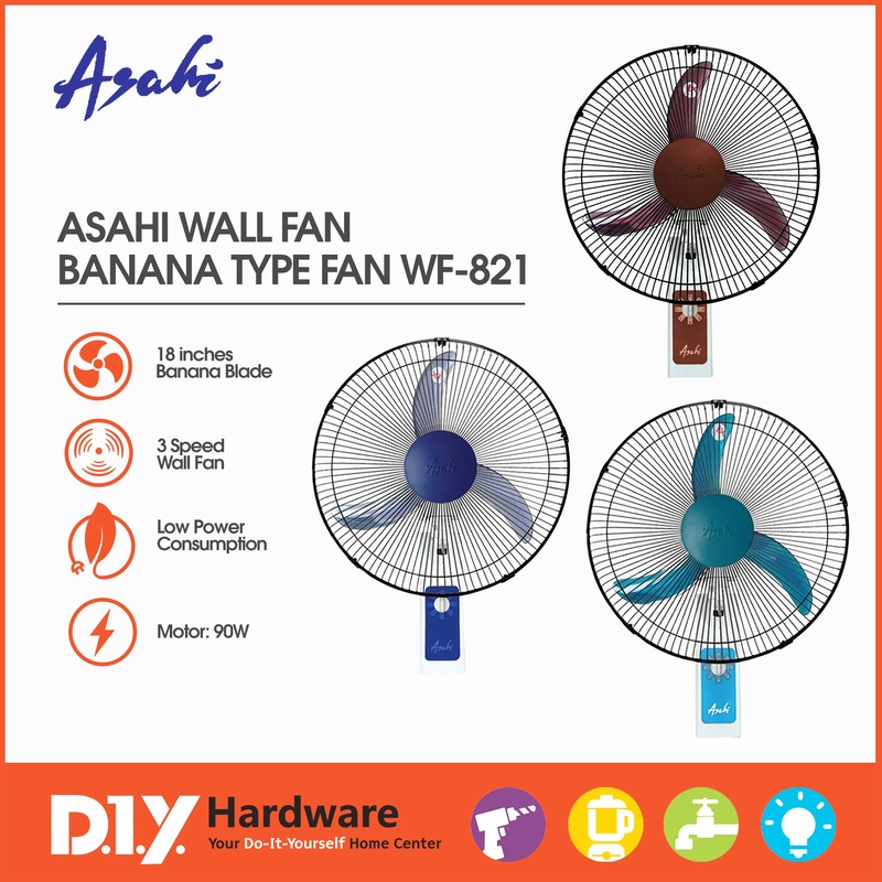 Asahi by DIY Hardware Electric Wall Fan 18 WF821