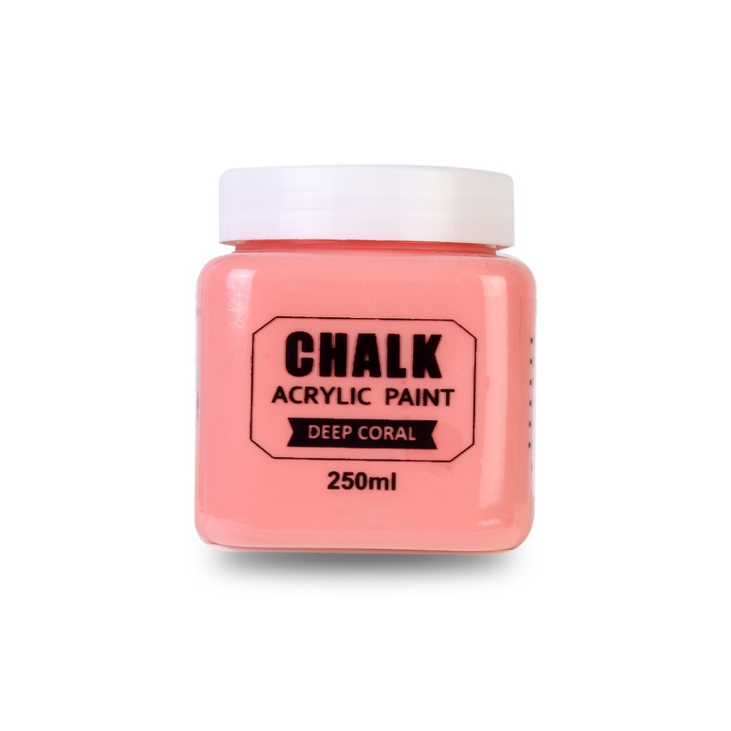 Home Decor Chalk Paint Deep Coral 250Ml Bottle