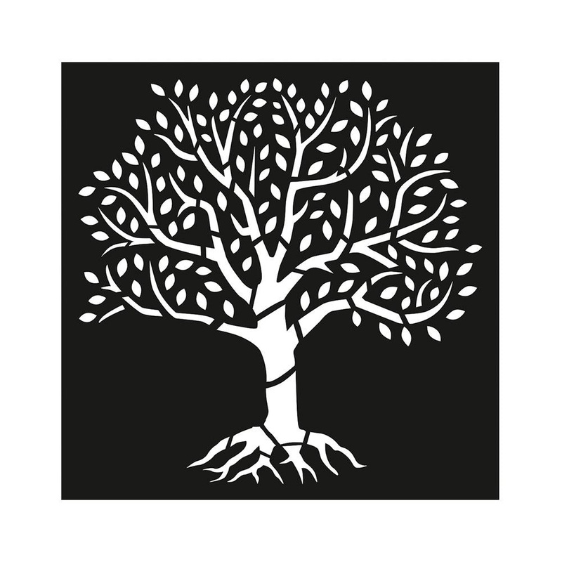Stencil Tree 4X4Inch 1Pc Lb